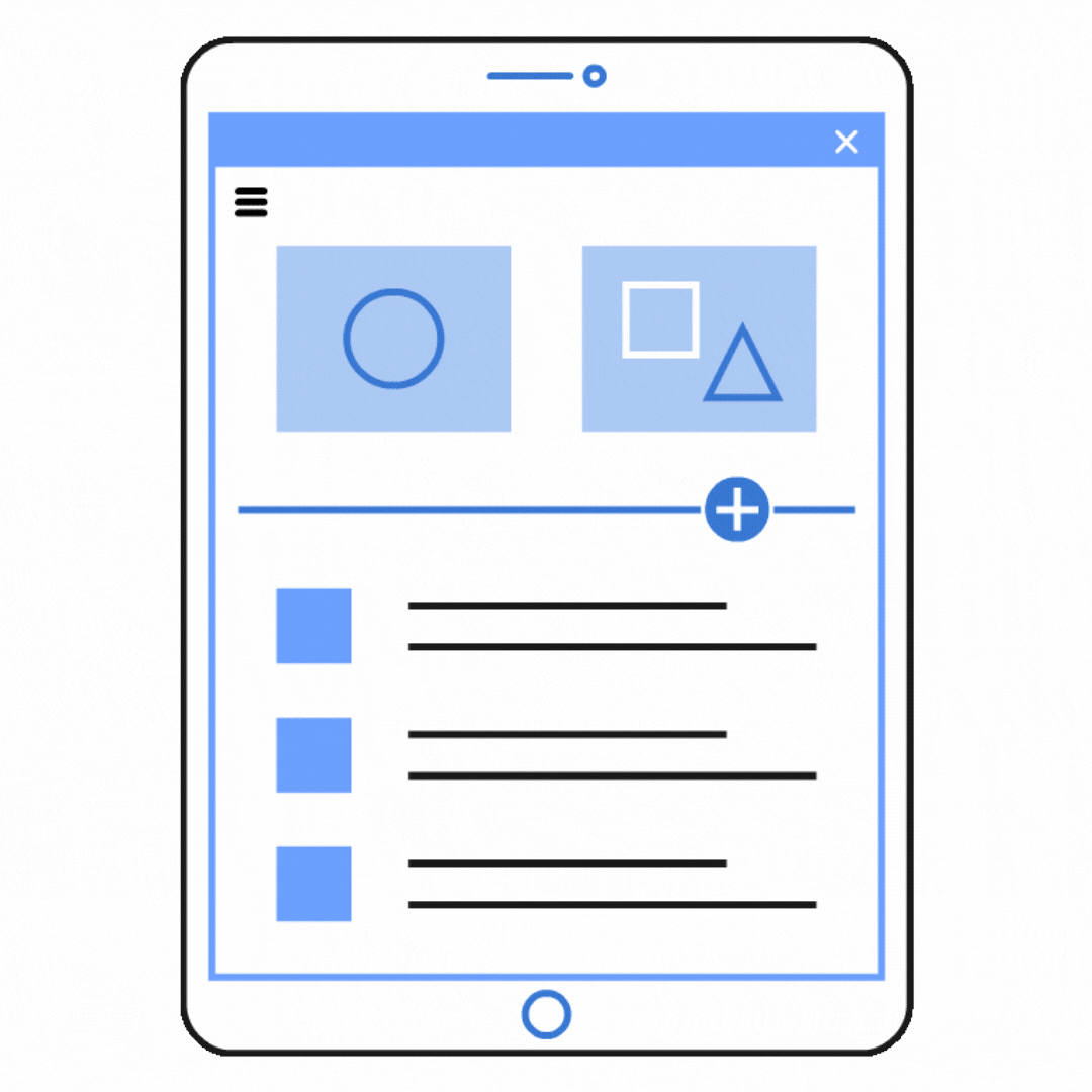 Scrolling text on tablet
